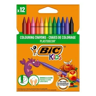 Plastidecor plastifizierte Wachsmalstifte, 12 Stück, Bic