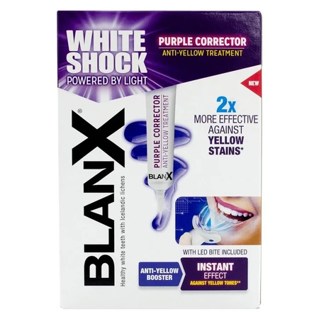 BlanX White Shock Purple Corrector, tandbleeksysteem, serum, 20 ml + Led Bite cap