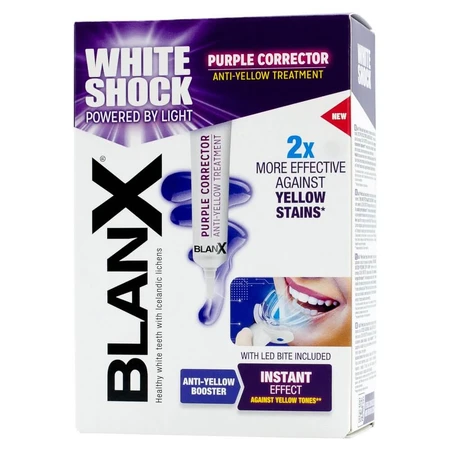 BlanX White Shock Purple Corrector, tandbleeksysteem, serum, 20 ml + Led Bite cap
