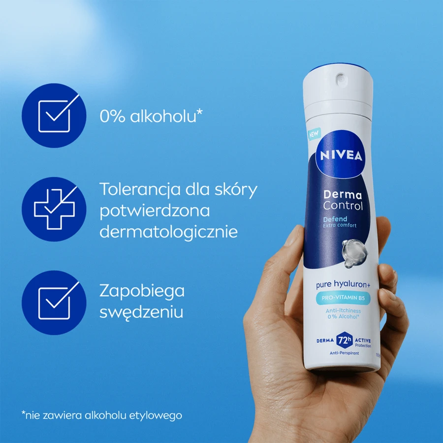 Nivea Derma Control Defend, antiperspirant, spray, 150 ml