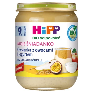 HiPP Moje Śniadanko Bio, oatmeal with fruit and yogurt, after 9 months, 160 g
