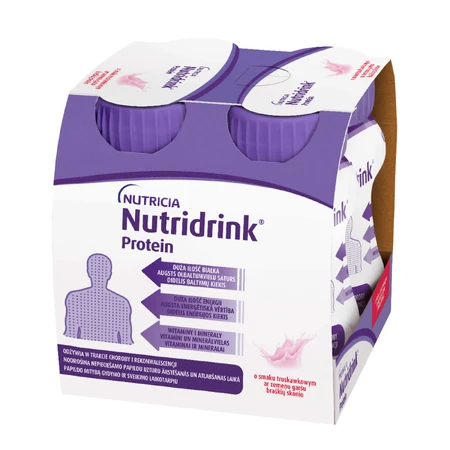 Nutridrink Protein-Kit, Nährstoffpräparat, Pfirsich-Mango, 4 x 125 ml + Erdbeergeschmack, 4 x 125 ml + Waldfruchtgeschmack, 4 x 125 ml + roter Fruchtgeschmack, 4 x 125 ml
