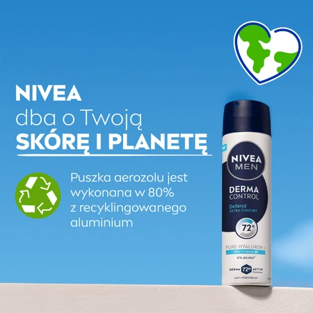 Nivea Men Derma Control Defend, antiperspirant, spray, 150 ml