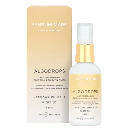 Sensum Mare Algodrops Satin, satin anti-photo-aging emulsion, SPF 50+, 50 ml