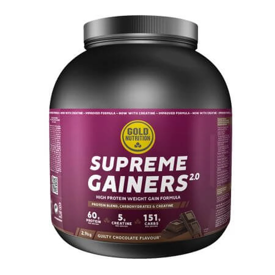 Supreme Gainers 2.0 mit Schokoladengeschmack, 2900 g, Gold Nutrition