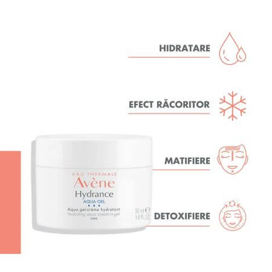 Hydraterende gezichtscrème Aqua Gel Hydrance, 50 ml, Avene