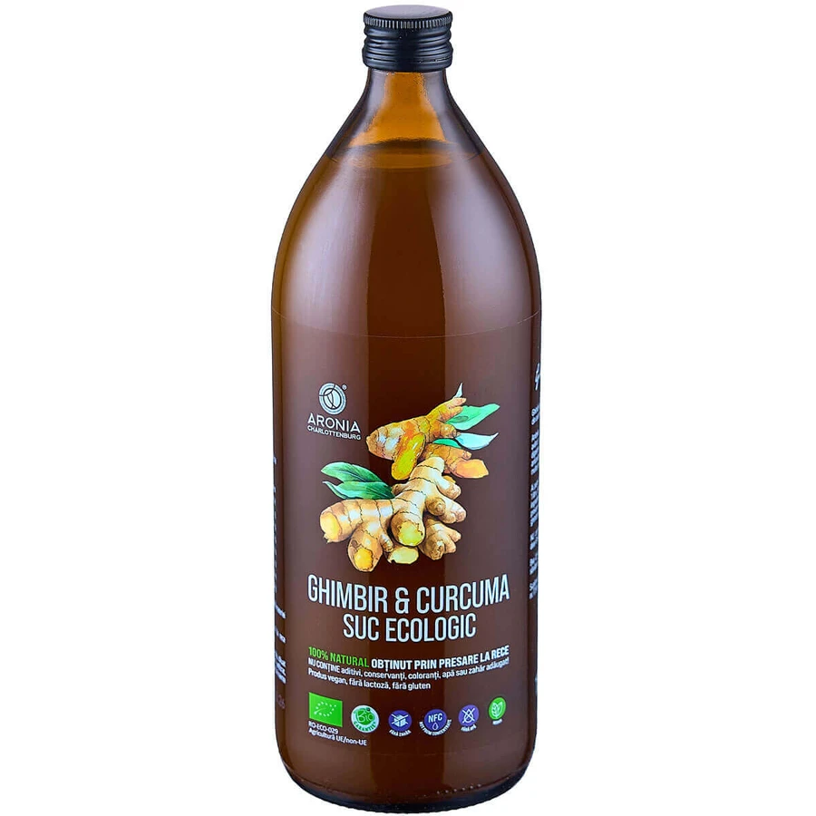100% Natural and Organic Ginger and Turmeric Juice per 1 Liter