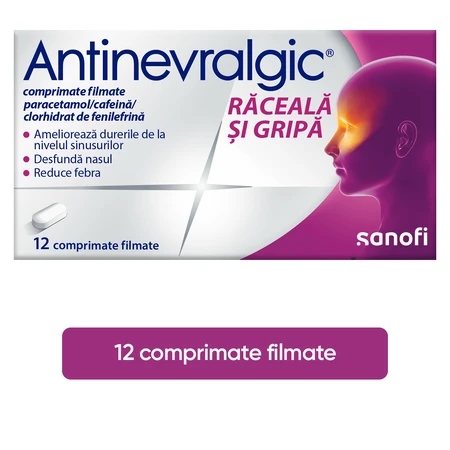 Antinevralgic Cold and Flu, 12 film-coated tablets, Sanofi