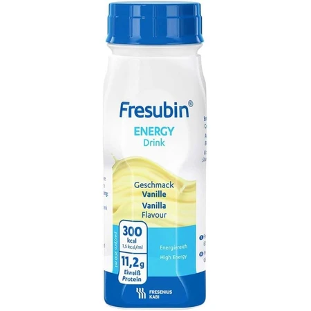 Fresubin Energy Bebida energética con sabor a vainilla, 16x200 ml, Fresenius Kabi