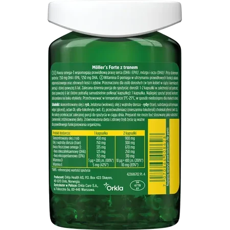 Möller's Fish Oil Forte Omega-3, 2 x 112 capsules