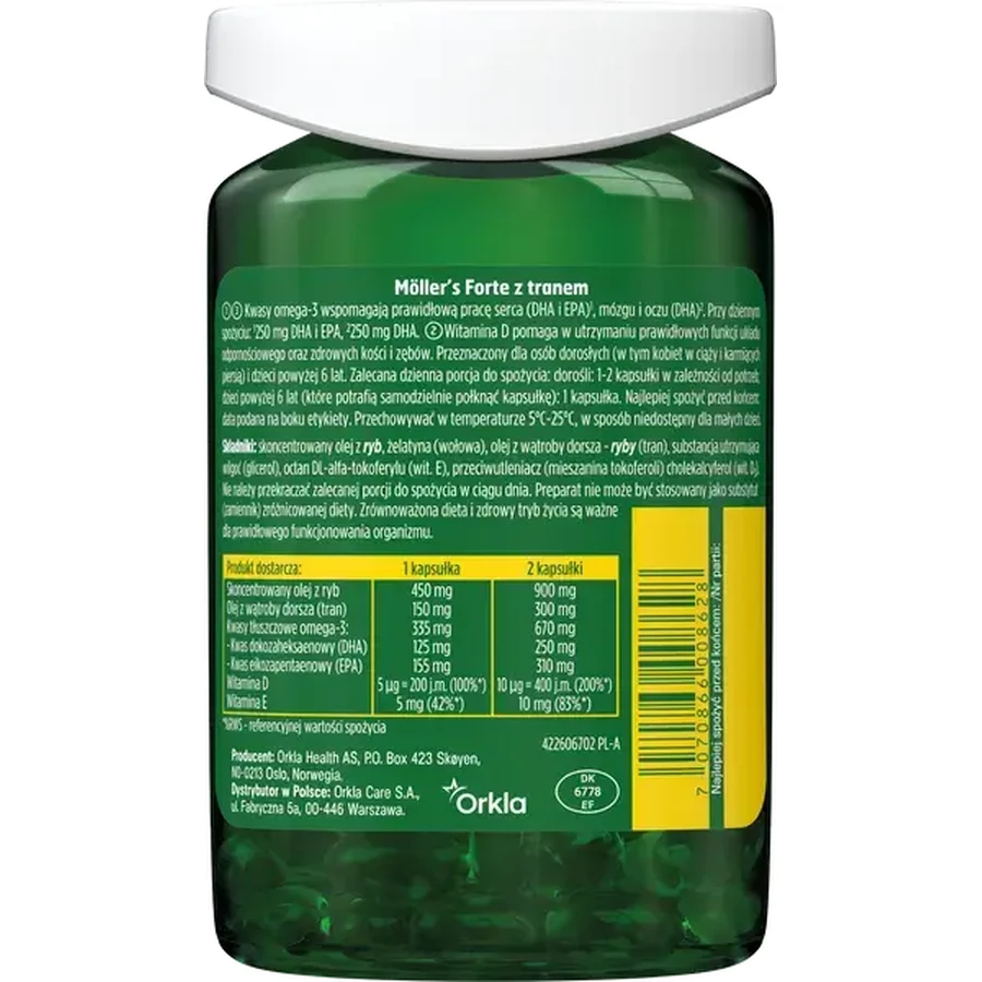 Möller's Fish Oil Forte Omega-3, 2 x 112 capsules