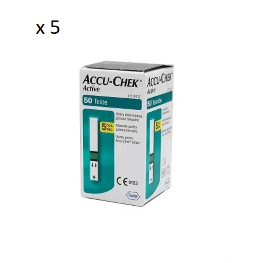 Accu-Chek Active teststrips, 5x50 eenheden, Roche