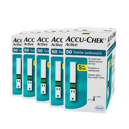 Accu-Chek Active teststrips, 5x50 eenheden, Roche
