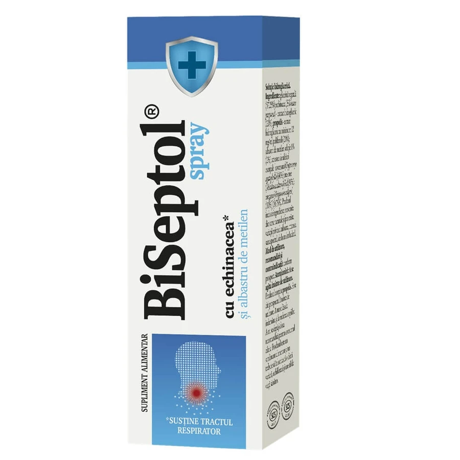 Biseptol Spray with Methylene Blue and Echinacea, 20 ml, Dacia Plant