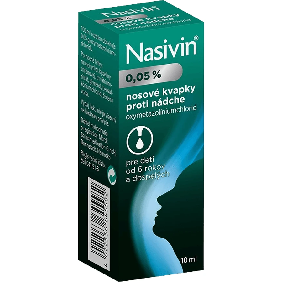 Nasivin neusdruppels 0,05 % 1 x 10 ml