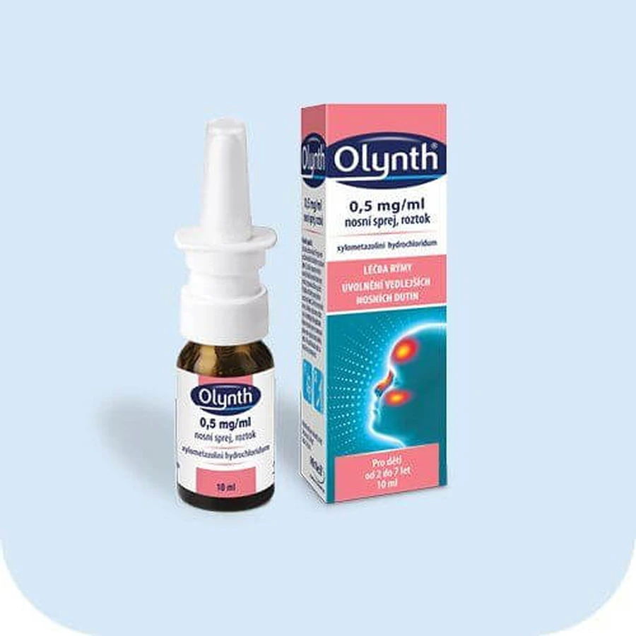 Olynth 0,05% solution nasale en aérosol pour le traitement de la rhinite chez les enfants à partir de 2 ans, 10 ml