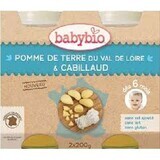 Piure Bio din Cartofi si peste Morun, 2x200g, +6luni, BabyBio