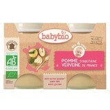 Piure Bio din mere si extrac de verbena, +4 luni, 2x 130g, BabyBio