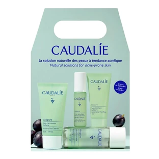 Caudalie Vinopure Starter Kit, face wash gel, 30 ml + toner, 50 ml + serum for imperfections, 10 ml + mattifying and moisturizing fluid, 15 ml
