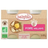 Purea di pera Williams Bio, +4 mesi, 2x 130g, BabyBio