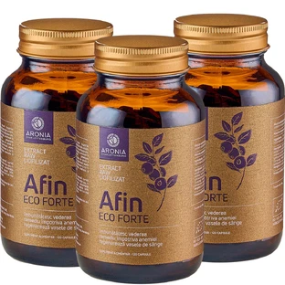 PROMO: 3 Flaschen Afin ECO Forte 120 Kapseln, Aronia