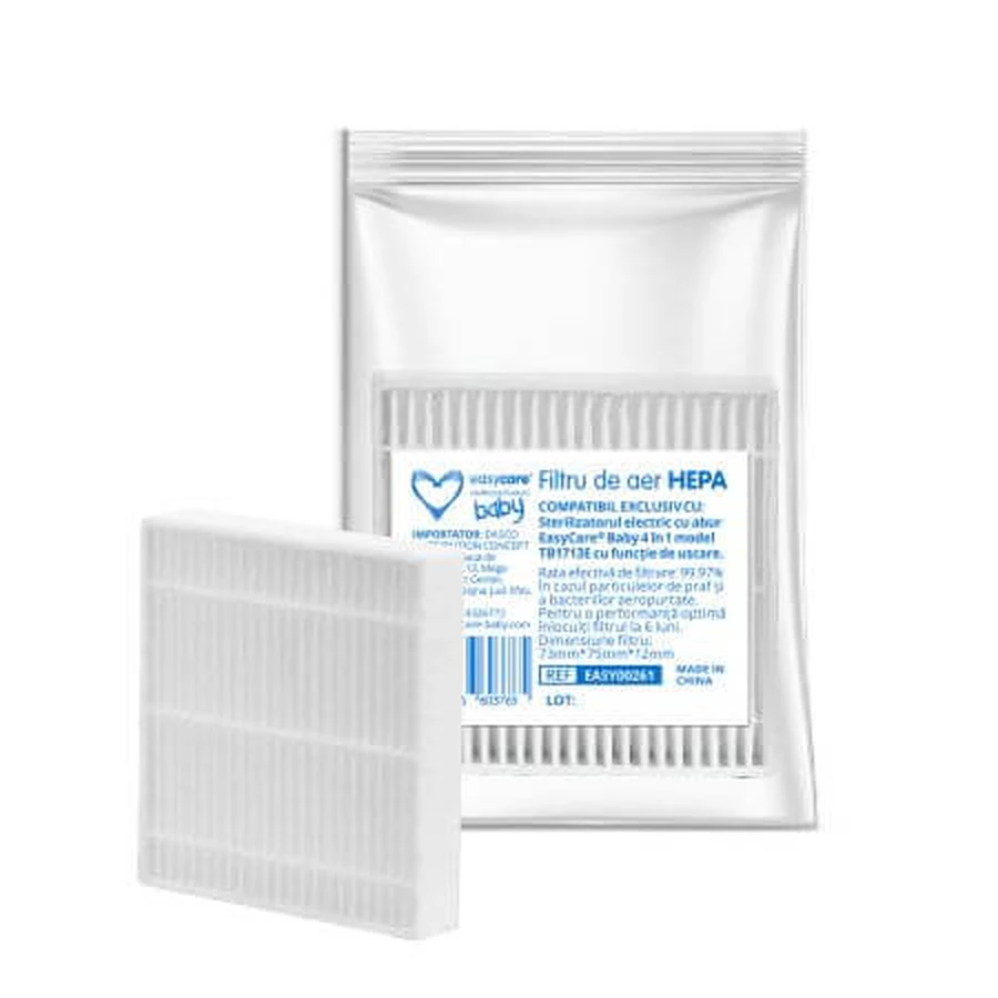 HEPA-filter compatibel met EasyCare Baby 4in1 sterilisator met 8 flessen model TB1713E