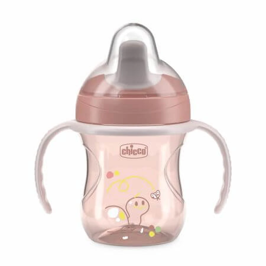 Training bottle, Pink, 6 months+, 200 ml, Chicco