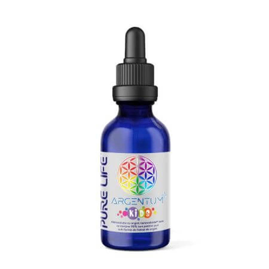 Silver nanocolloidal Argentum+ Kids 15PPM with pipette, 60 ml, Pure Life