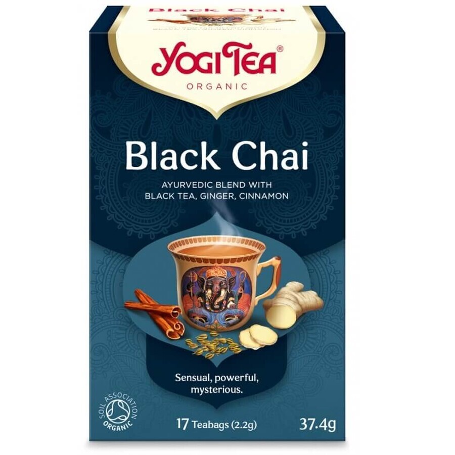 Black Chai Tea, 17 bags, Yogi Tea