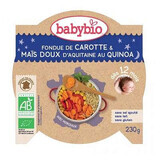 Biologische menupuree van wortel, zoete maïs en quinoa, +12 maanden, 230g, BabyBio