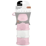 Milk powder dispenser with 3 compartments, Pink, Kikka Boo