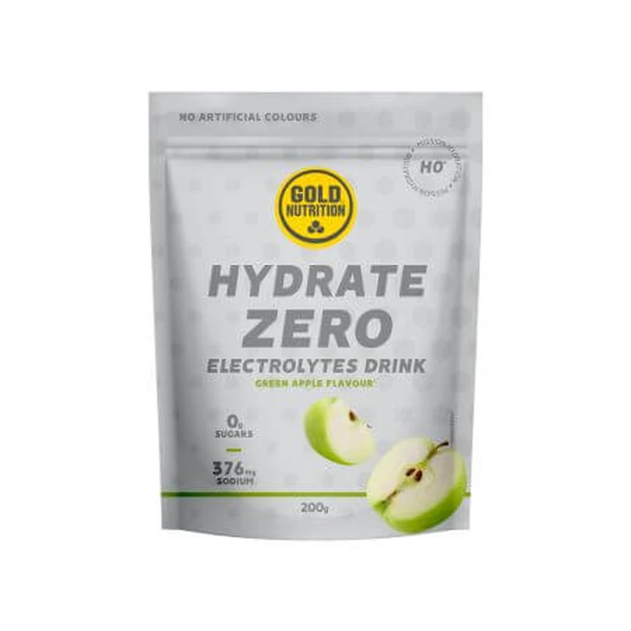 Isotonisches Getränk Hydrate Zero H0, Grüne Äpfel, 200 g, Gold Nutrition
