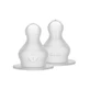 Set de 2 tétines de biberon en silicone, débit moyen, Bavoirs