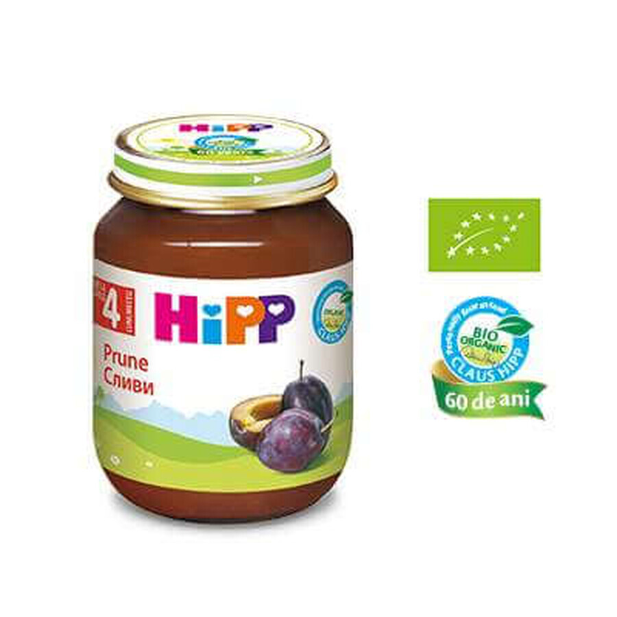 Purée de prunes, +4 mois, 125 g, Hipp