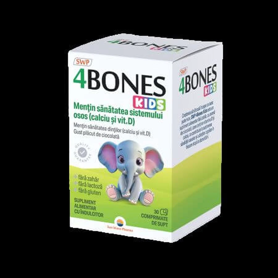 4 Bones Kids, 30 comprimate, Sun Wave Pharma