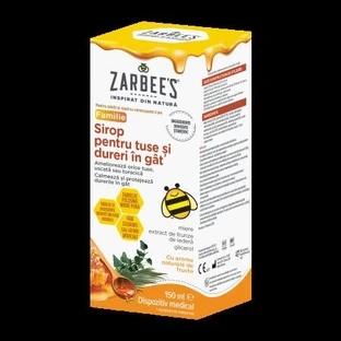 Husten- und Halsentzündungssirup, 2 Jahre+, 150 ml, Zarbee's