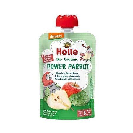 Perenmoes met appels en spinazie, 100 g, Holle