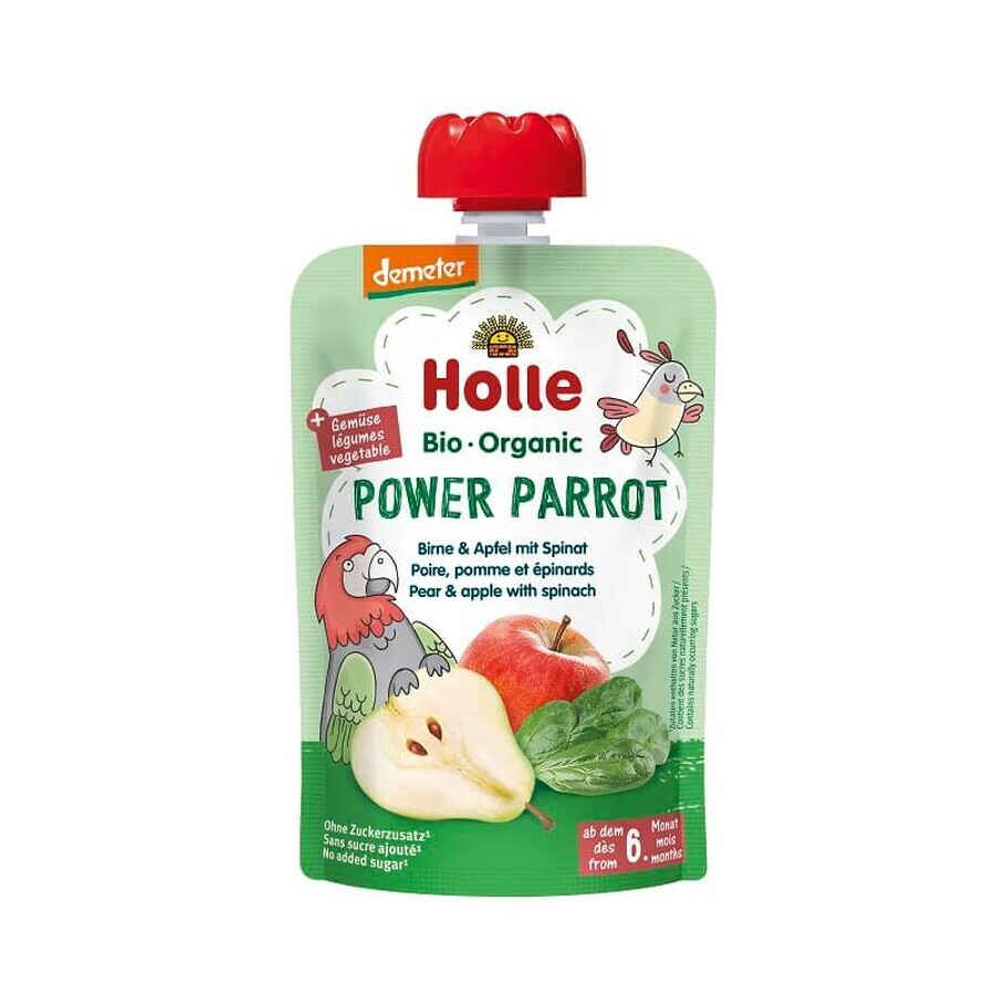 Perenmoes met appels en spinazie, 100 g, Holle