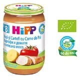 Tomaten- en aardappelpuree met kippenvlees, +8 maanden, 220 g, Hipp