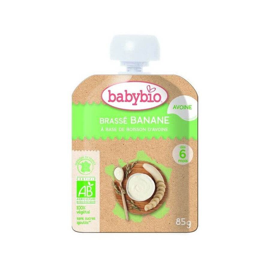 Eco puree with oats and bananas, 85 gr, BabyBio