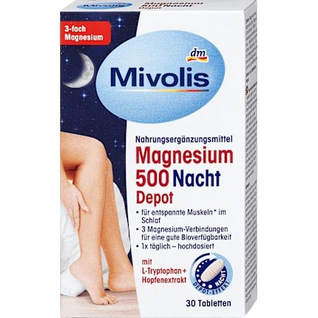 Mivolis Magnesium 500 voor de nacht, 43 g