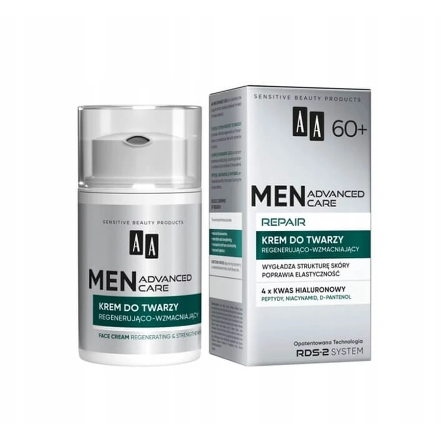 AA Men Advanced Care Repair 60+ Cremă de față regenerantă și fortifiantă, 50 ml