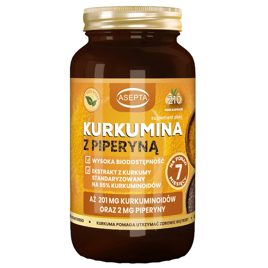 Curcumine met Piperine, 210 capsules