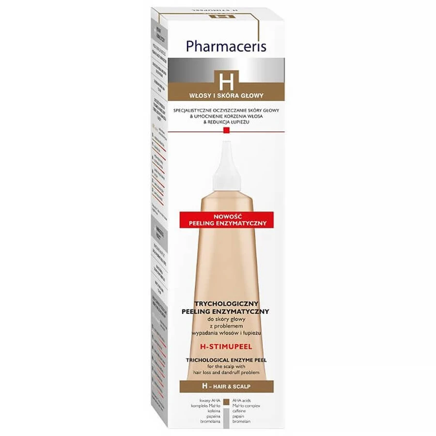 Pharmaceris H-Stimupeel, trichologische enzymatische scrub voor de hoofdhuid, 125 ml