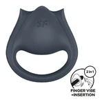 Satisfyer Perfect Pair 2, anillo vibrador para parejas, gris