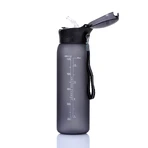 Casno, Colorado tritan bottle with straw, grey 600 ml