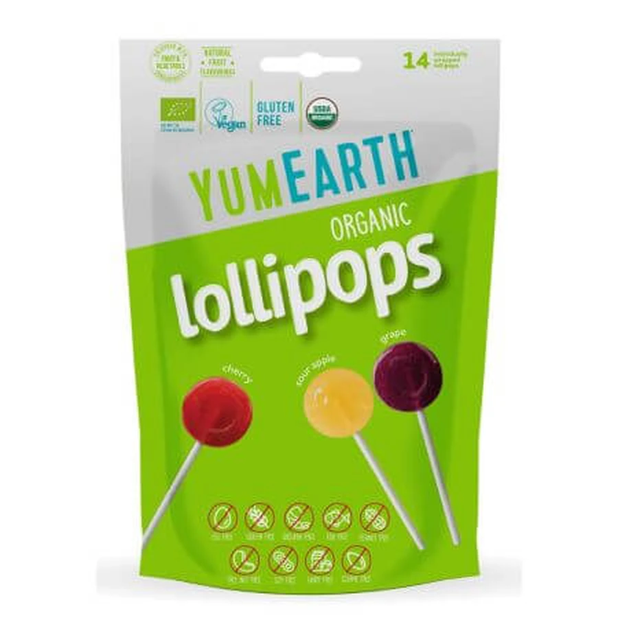Organiczna mieszanka lizaków, 14 sztuk, YumEarth: ceny i cechy