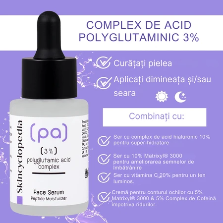 Hydraterend serum met 3% PA polyglutaminezuur complex, 30 ml, Skincyclopedia