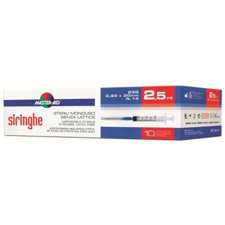 Steriele wegwerpspuit met dunne naald, 2,5 ml, 10 stuks, Pietrasanta Pharma