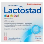Lactostad dla dzieci od 3 roku, smak truskawkowy, 5 x 7 ml: ceny i cechy